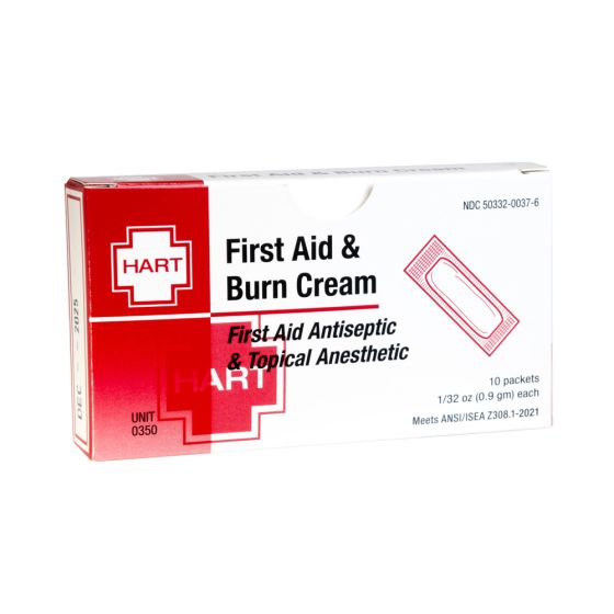 First Aid & Burn Cream, Antiseptic/Analgesic, 0.9 gm, 10 per unit