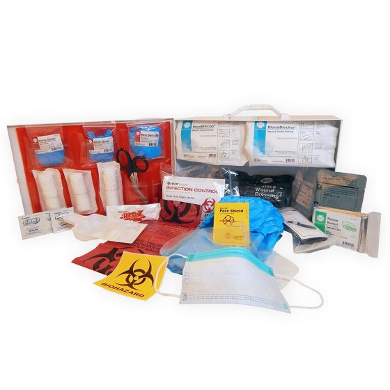 Bleed Control and Clean-Up First Aid Station