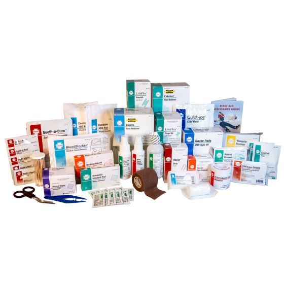 2-Shelf First Aid Station Refill, ANSI Class A, includes medications