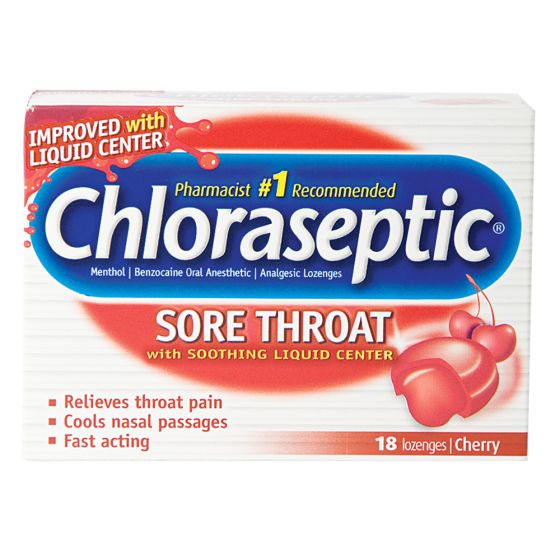 Chloraseptic Lozenges, Cherry, 18 per box
