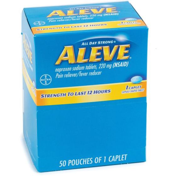 Aleve Caplets, pain reliever, Naproxen Sodium, 50/1's box