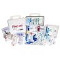 Bulk First Aid Kit, 50-Person, ANSI Class A, for Food Services with Blue Bandages, Polypropylene Box