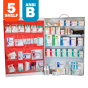 5-Shelf First Aid Station, ANSI Class B, Metal Cabinet with door pouch