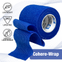 Self-Adhering, Cohesive Wrap (High-Visibility Blue) - Cohere Wrap is a versatile, latex free compression wrap designed for multiple uses. It secures dressings, supports muscles or joints, and offers compression for injury recovery. Self adhering and easy 